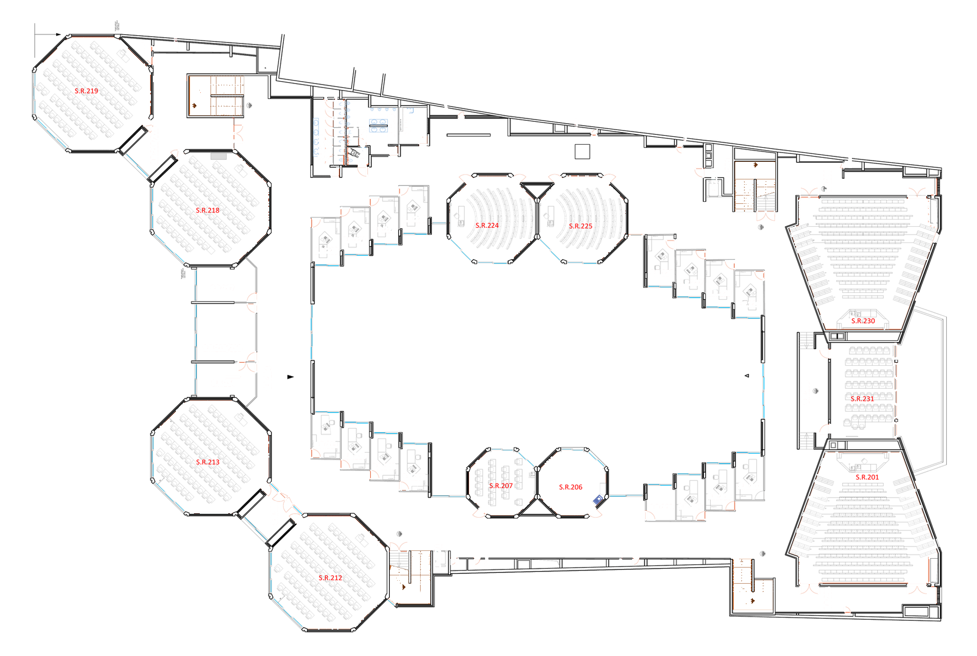 Gebouw R, Rodestraat 14, level 2